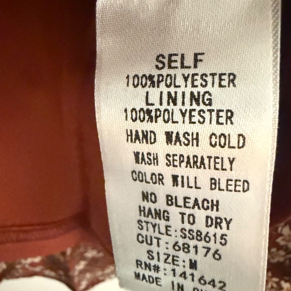 She + Sky Ruffle Long Sleeve Smocked Top ~ Burgundy ~ NWT ✨ (SB1373) - Picture 6 of 7